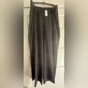 NWT Express Women High Waisted Seamed Pull On Wide Leg Pant
Pitch Black 58